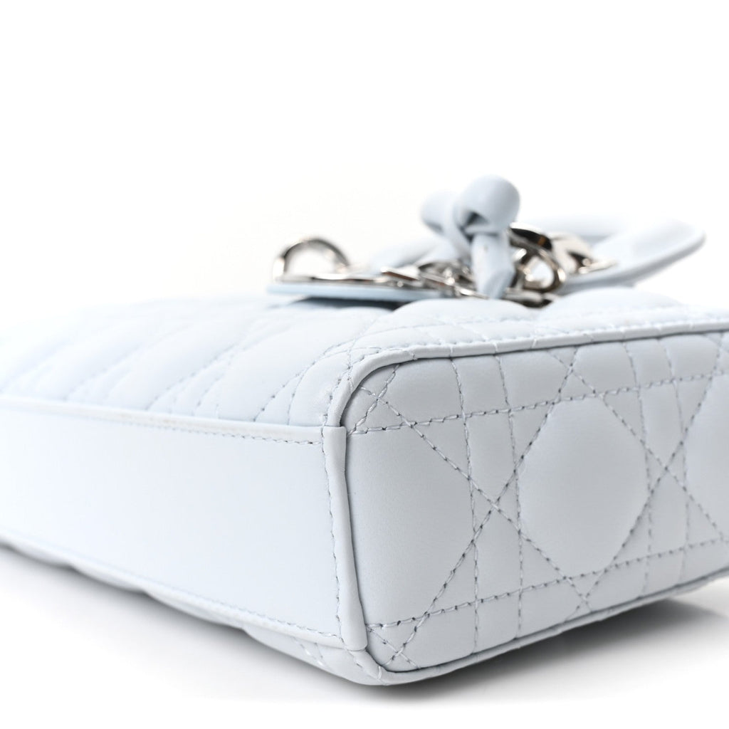 Lambskin Cannage Small Lady D-Joy Light Blue AT My store