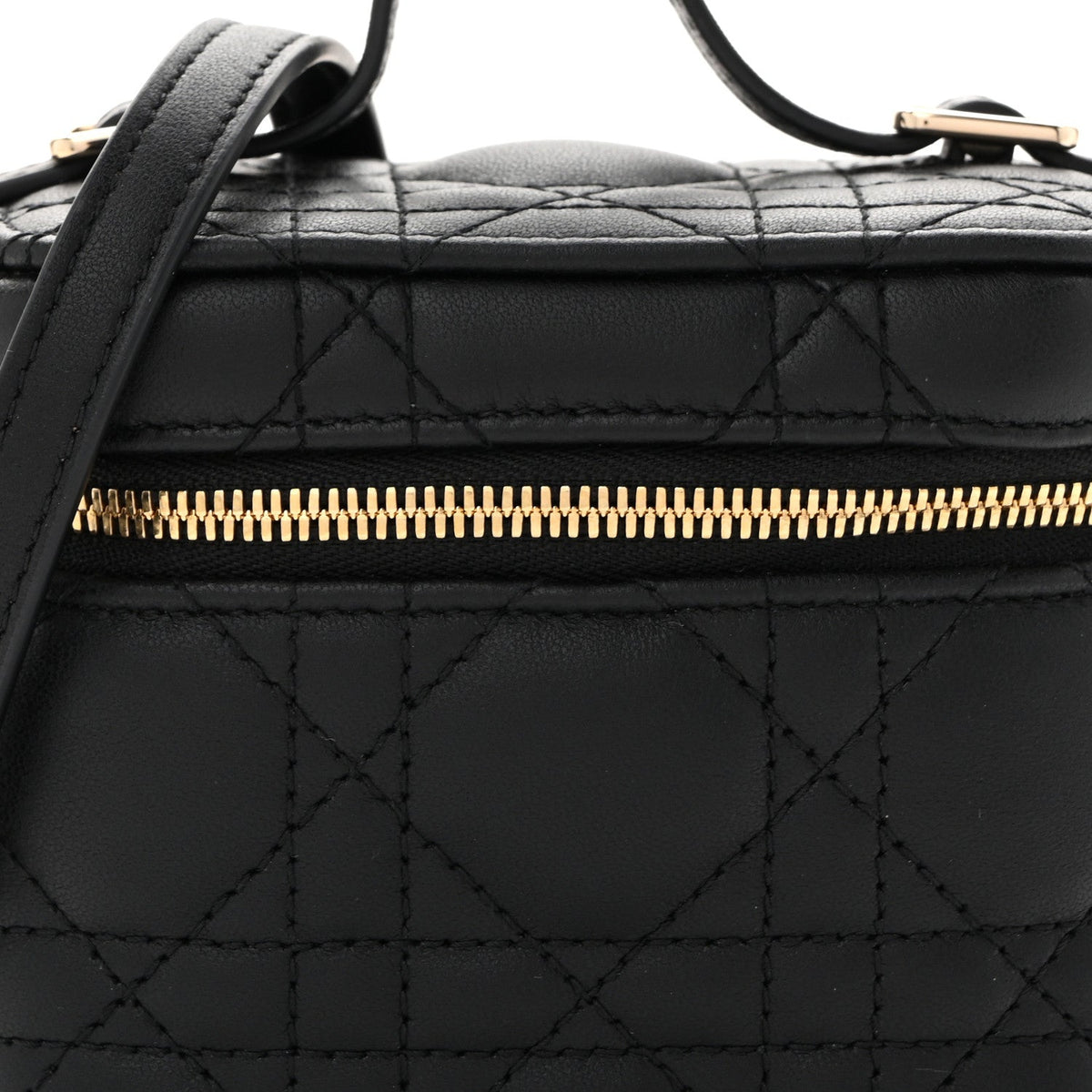 Lambskin Cannage Micro Lady Dior Vanity Case Black AT My store