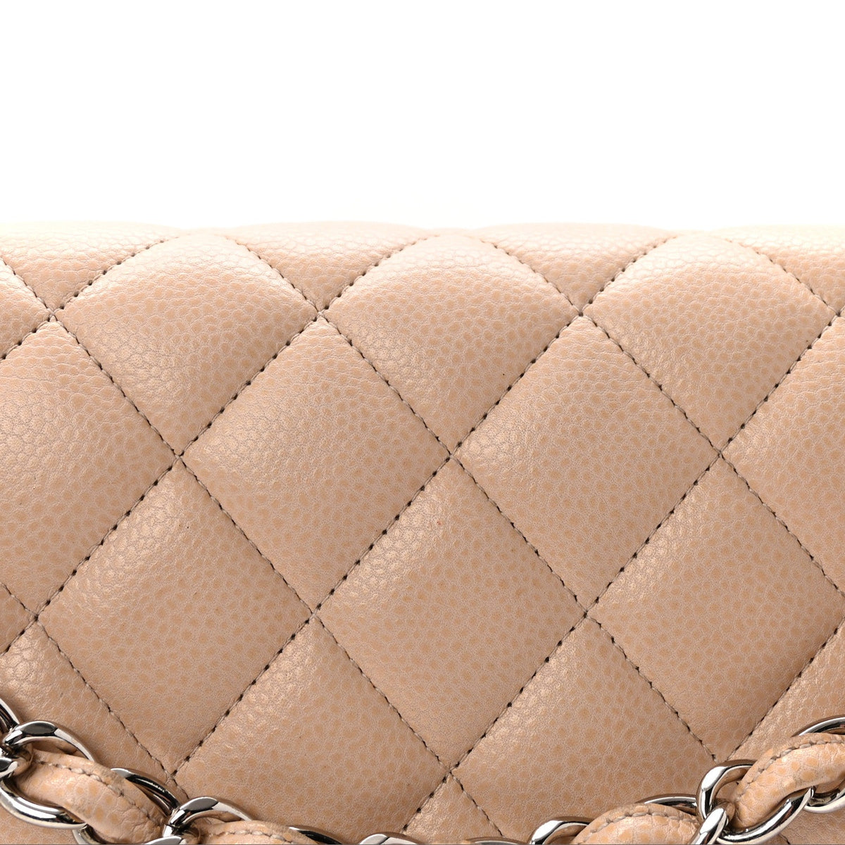 Caviar Quilted Jumbo Double Flap Light Pink At My store