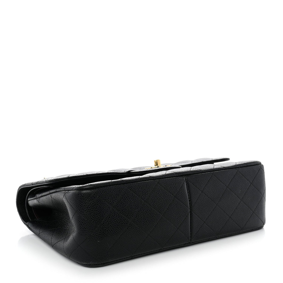 Caviar Quilted Jumbo Double Flap Black At My store