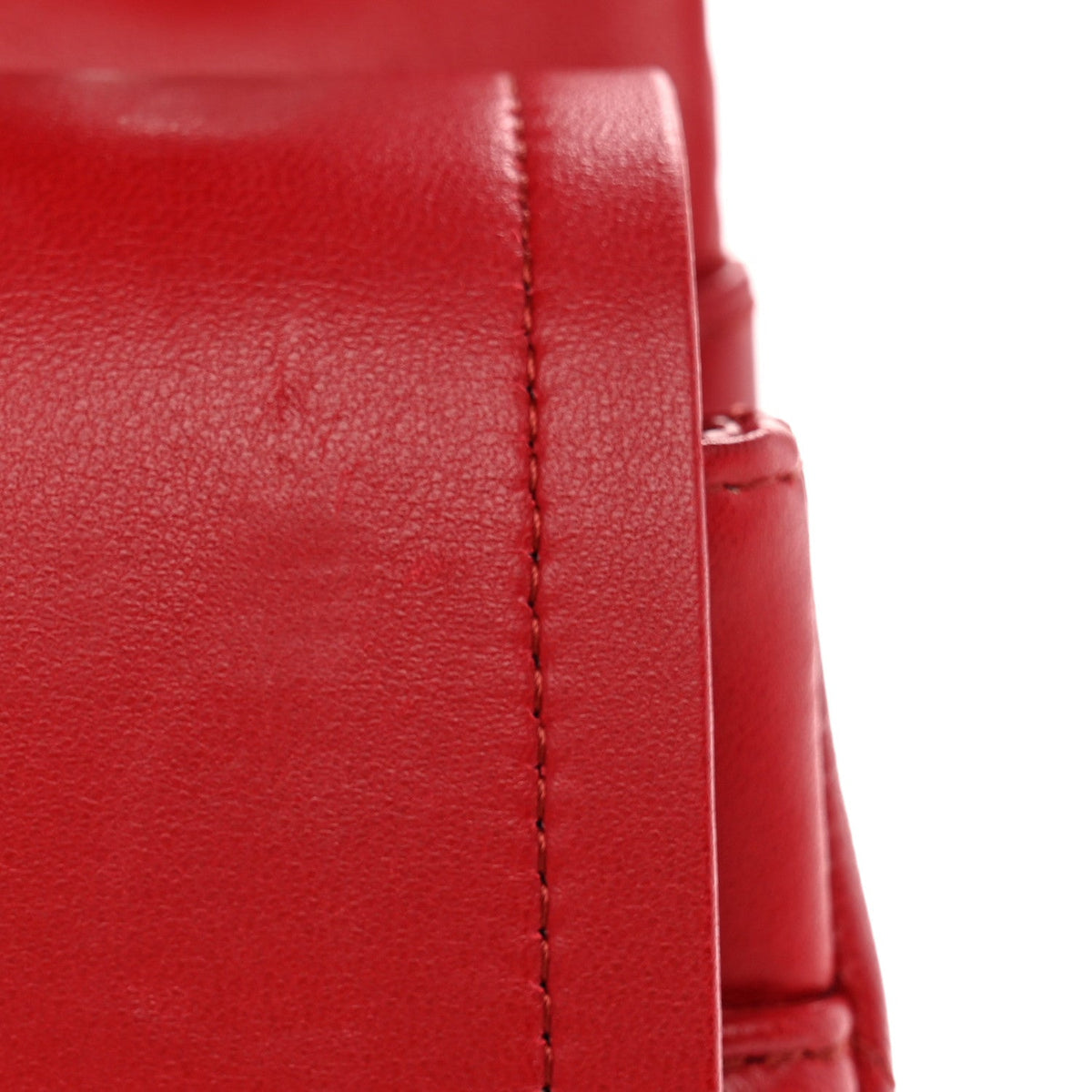 Lambskin Quilted Jumbo Double Flap Red At My store