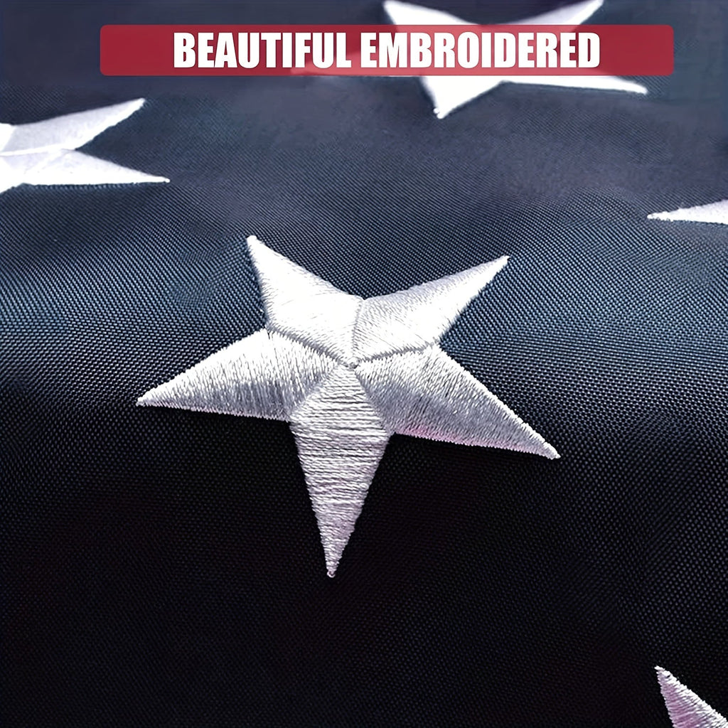 2026 New Production 1pc American Flag 3x5 Ft TearProof For Outside, Build To Long Lasting, Fade Resistant Spun Polyester, High Wind US Outdoor Flags Embroidered Stars, Sewn Stripes, Brass Grommet