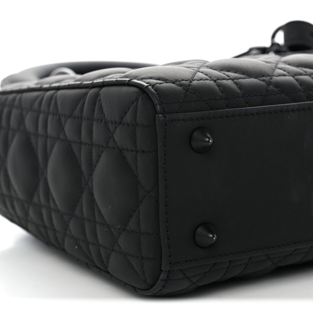 Ultra Matte Calfskin Cannage Small My ABCDior Lady Dior Black AT My store