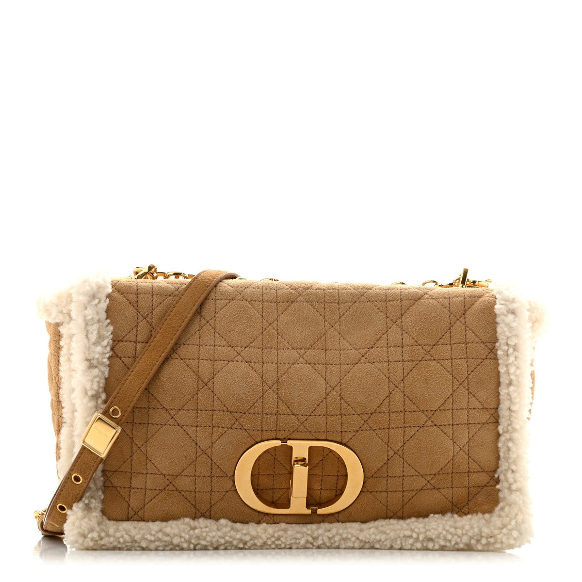 Shearling Cannage Large Caro Bag Camel AT My store