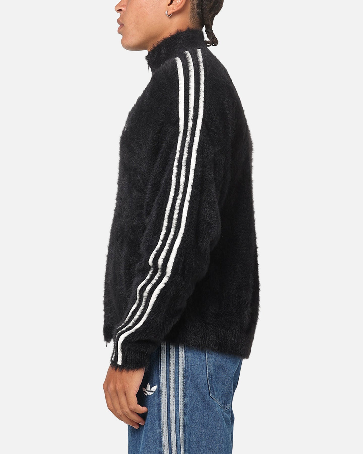 Best-Selling Adidas Faux Mohair Classic Track Top Black/Off White