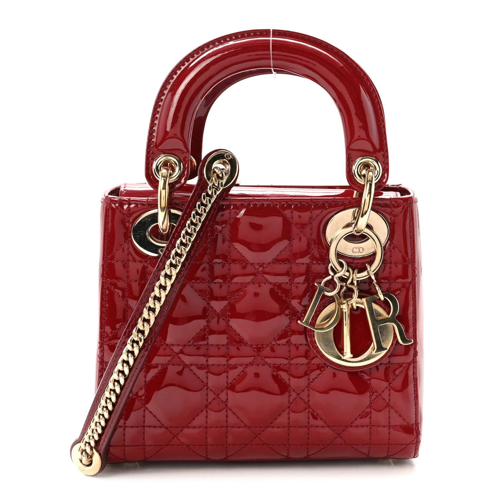 Patent Cannage Mini Lady Dior Red AT My store