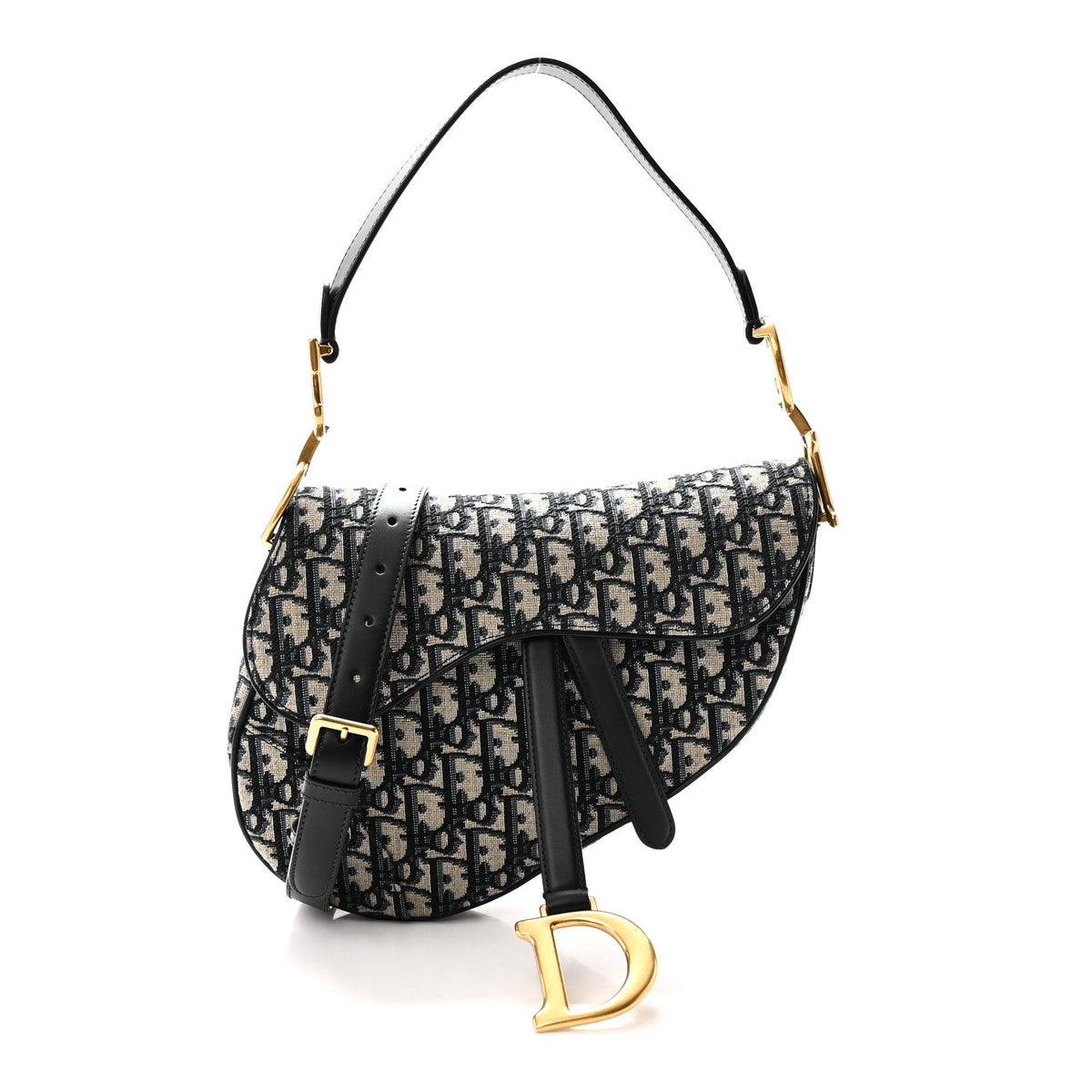 Oblique Saddle Bag With Strap Blue AT My store