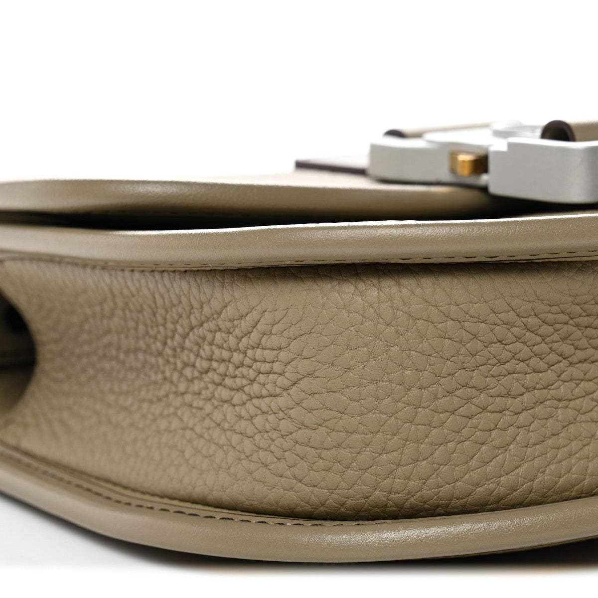 Grained Calfskin Mini Gallop Bag With Strap Beige AT My store
