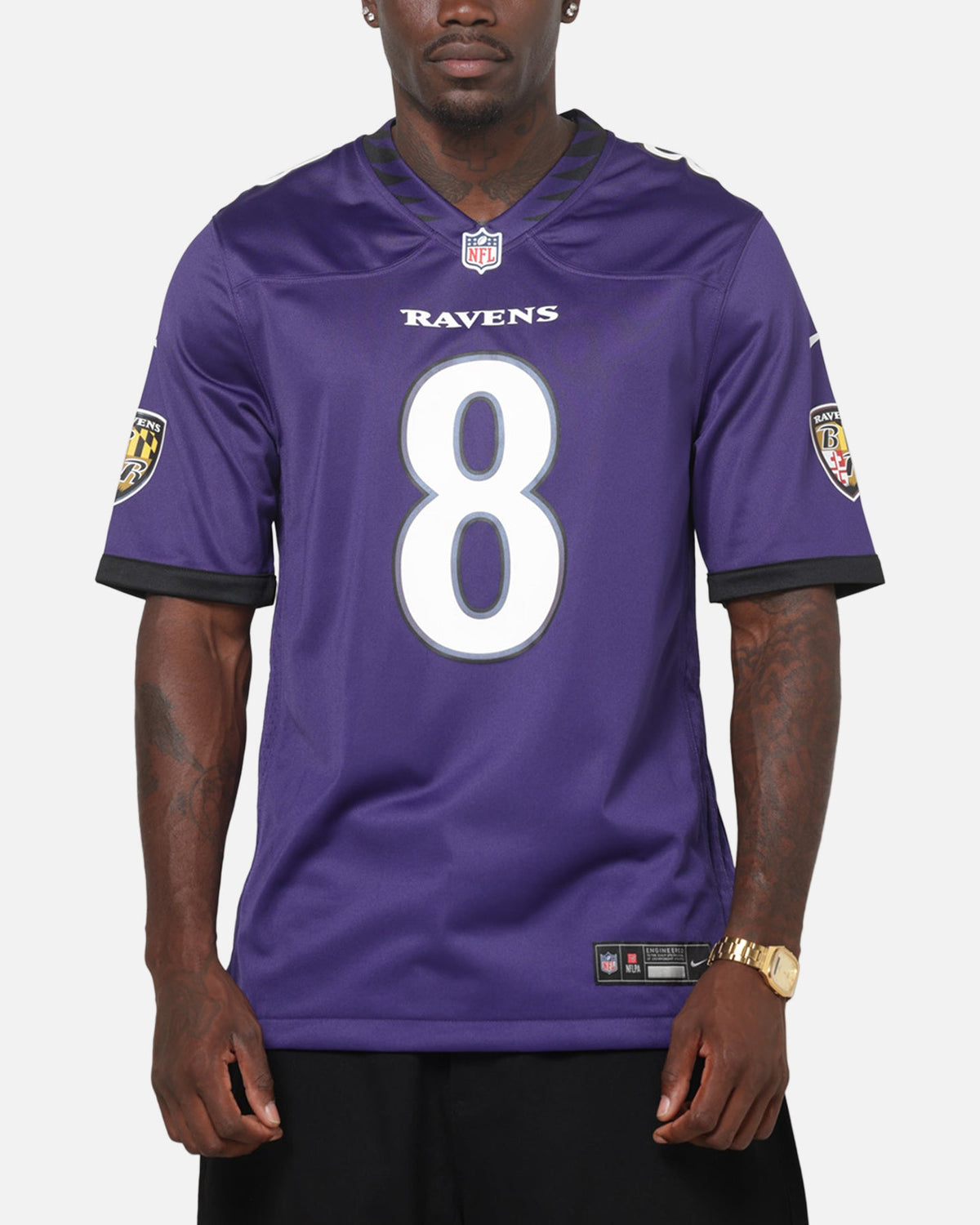 Top Seller Nike Baltimore Ravens Lamar Jackson #8 Home Game NFL Jersey New Orchid