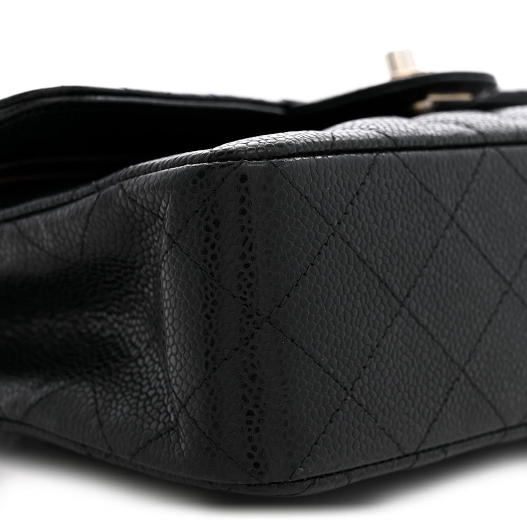 Caviar Quilted Small Double Flap Black At My store