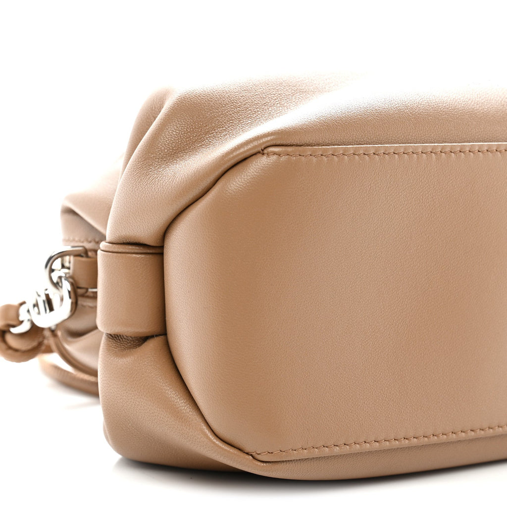 Supple Lambskin Bow Pouch Camel AT My store
