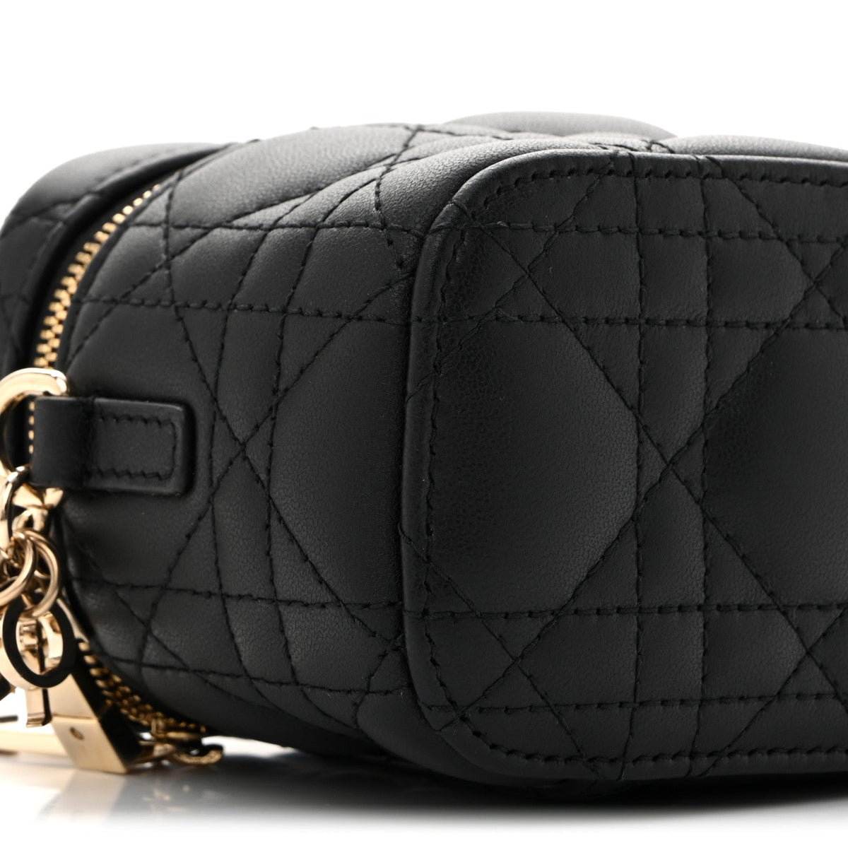 Lambskin Cannage Micro Lady Dior Vanity Case Black AT My store