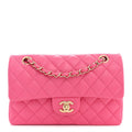 Caviar Quilted Small Double Flap Pink At My store