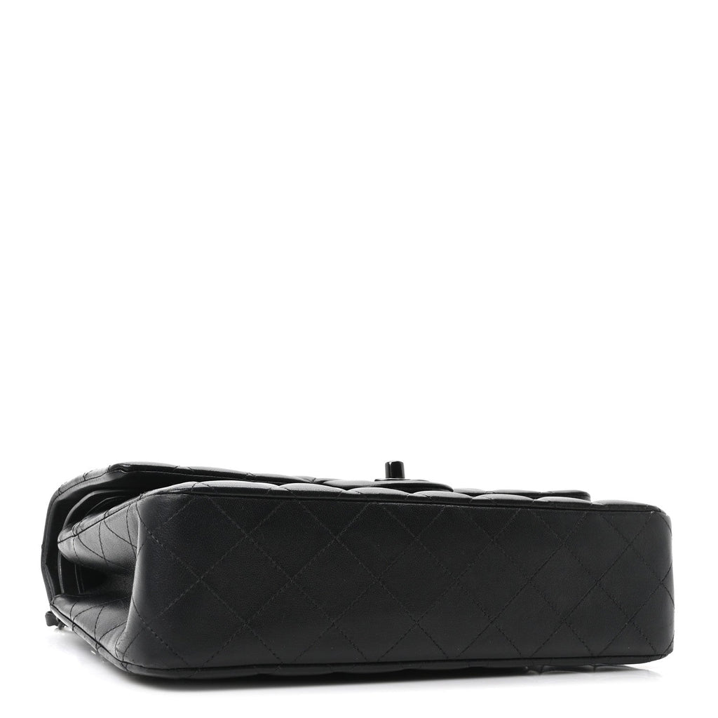 Lambskin Quilted Medium Double Flap So Black At My store