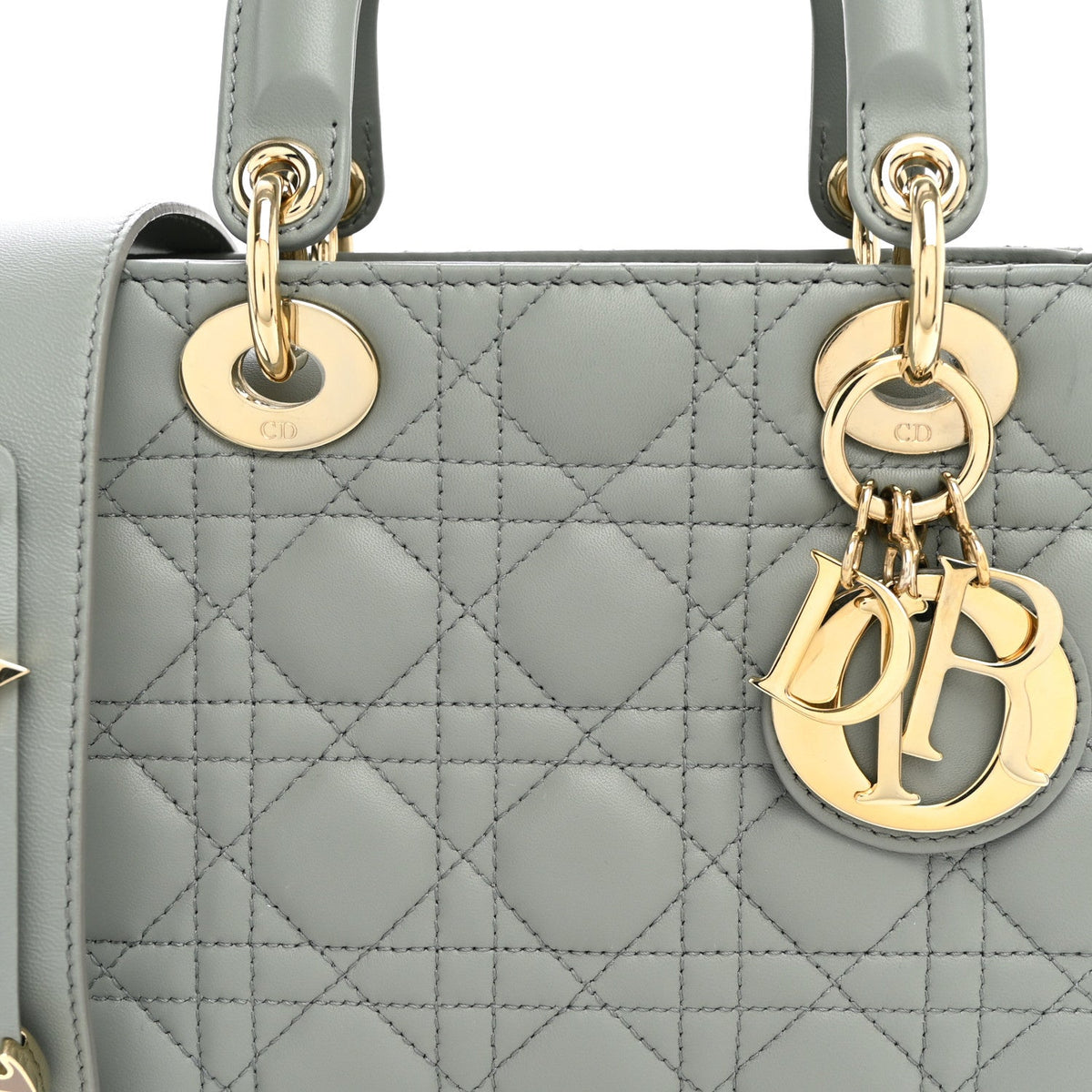 Lambskin Cannage Small My ABCDior Lady Dior Grey AT My store