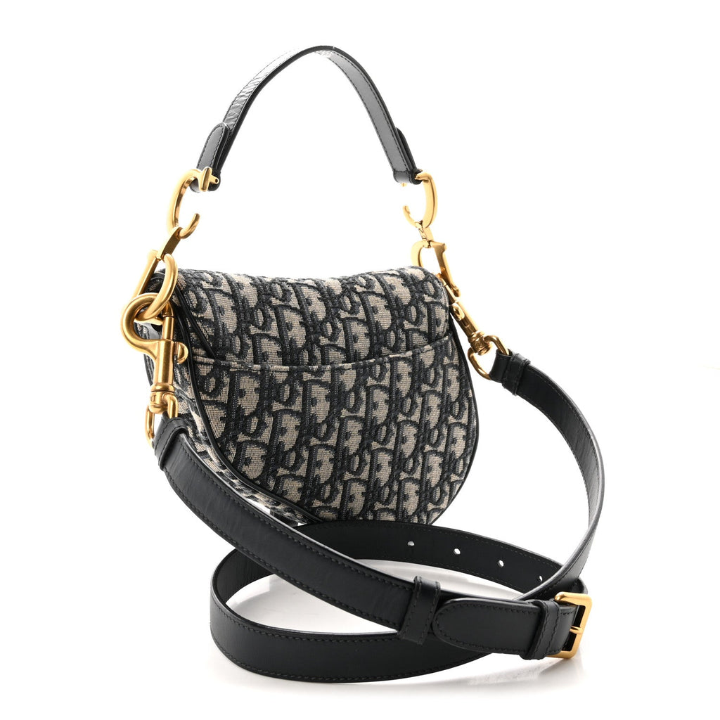 Oblique Mini Saddle Bag With Strap  Blue AT My store
