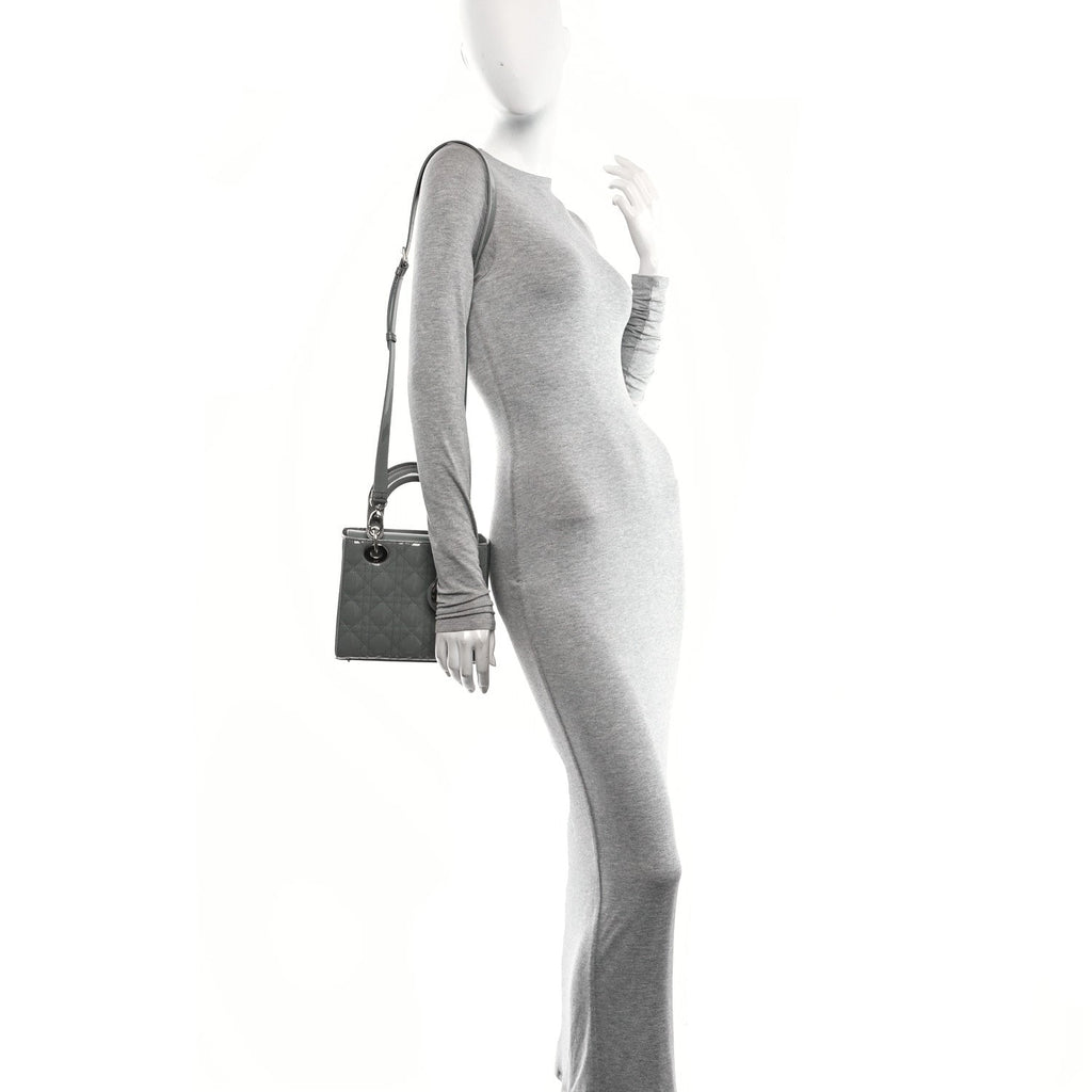 Patent Cannage Small Lady Dior Grey AT My store