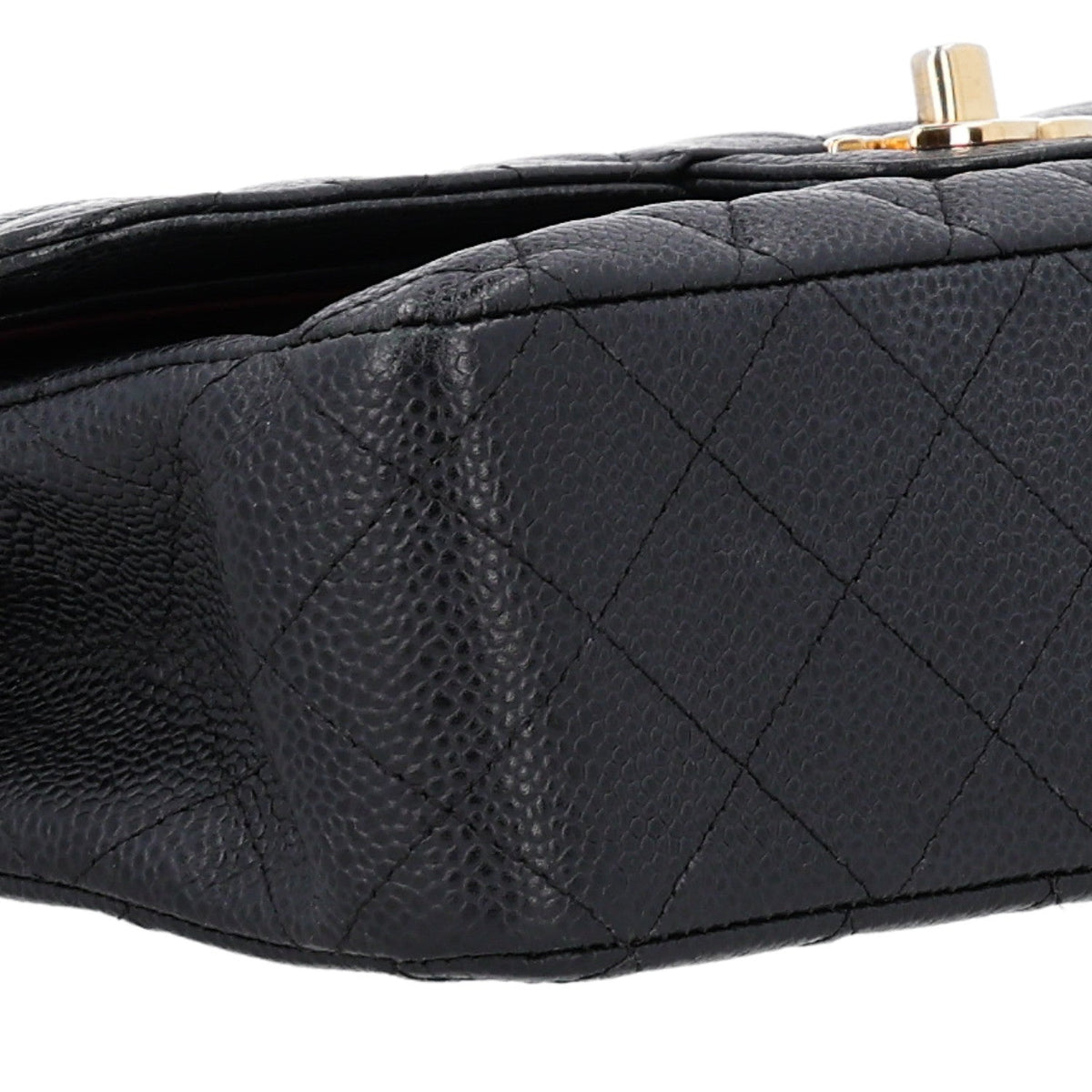 Caviar Quilted Medium Double Flap Black At My store