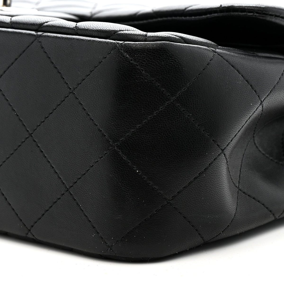 Lambskin Quilted Jumbo Double Flap Black At My store