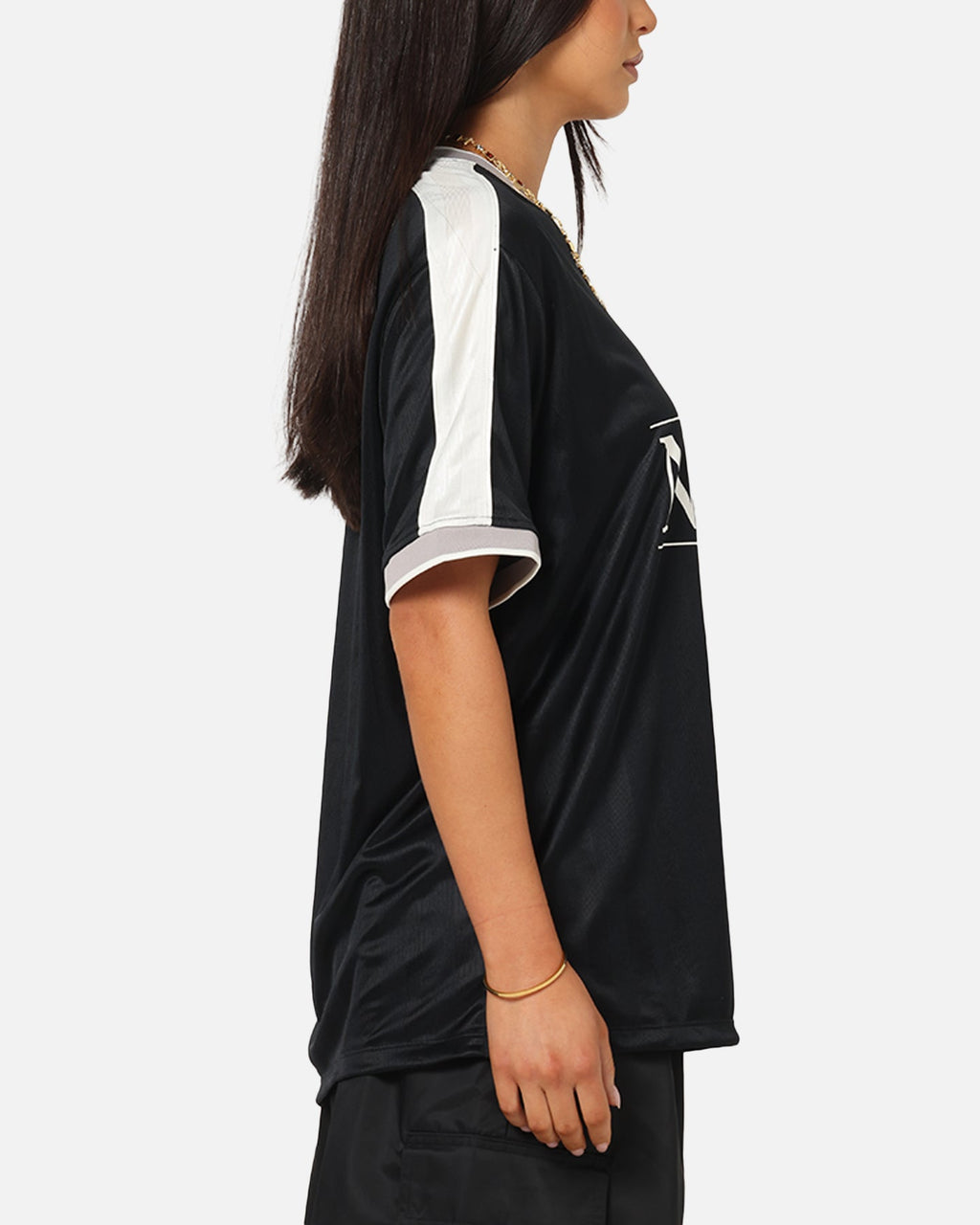 Top Seller Nike Women's Sportswear V-Neck Jersey Black/White/Grey