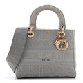Canvas Embroidered Cannage Medium Lady D-Lite Gray AT My store