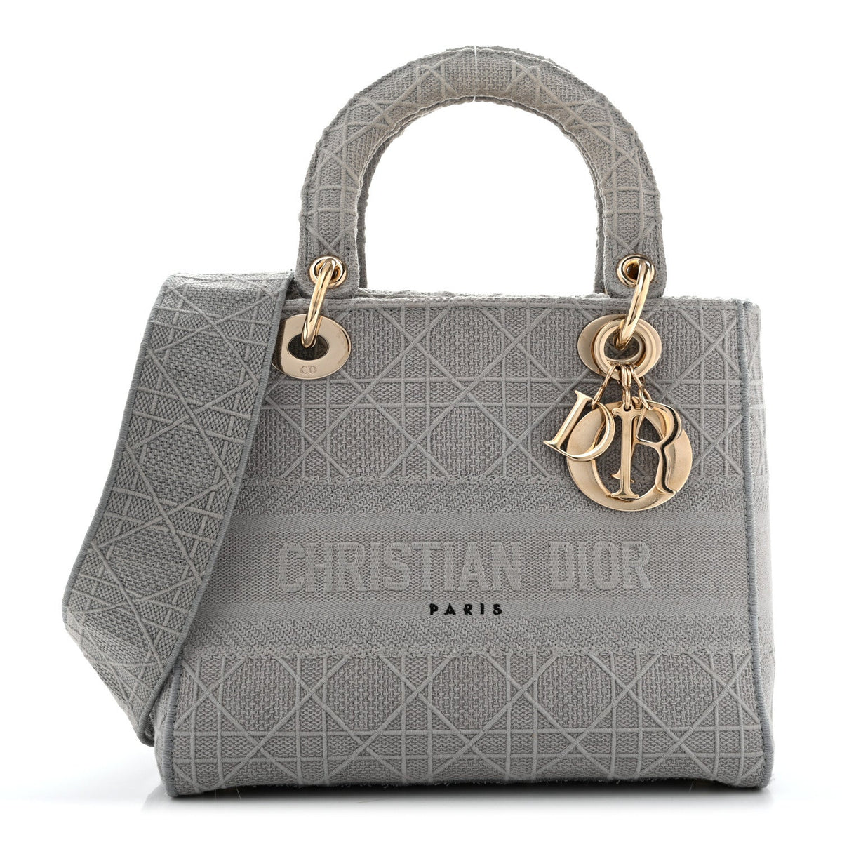 Canvas Embroidered Cannage Medium Lady D-Lite Gray AT My store