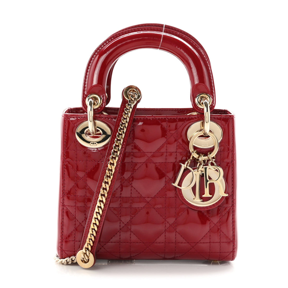 Patent Cannage Mini Lady Dior Red AT My store