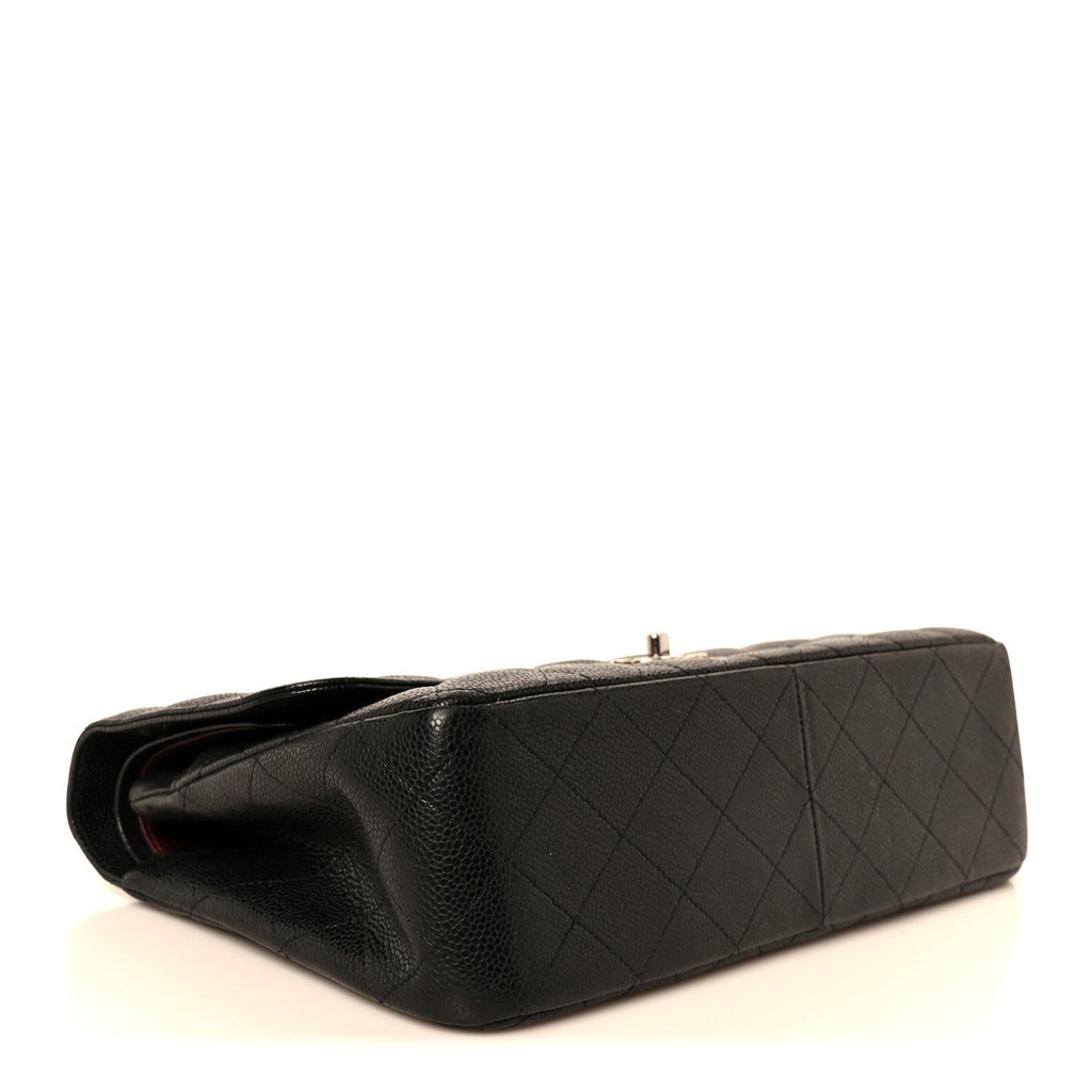 Caviar Quilted Jumbo Double Flap Black At My store