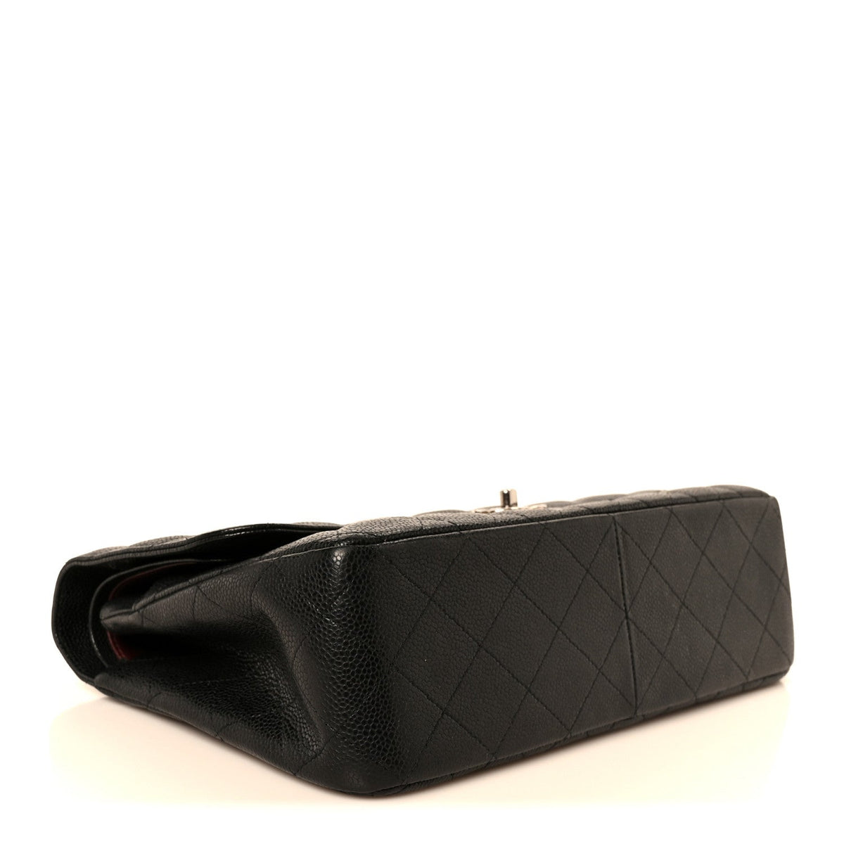 Caviar Quilted Jumbo Double Flap Black At My store