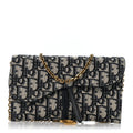 Oblique Small Saddle Chain Pouch Blue AT My store