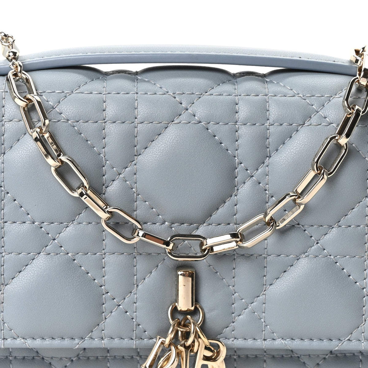 Lambskin Cannage Mini My Dior Top Handle Clutch Cloud Blue AT My store