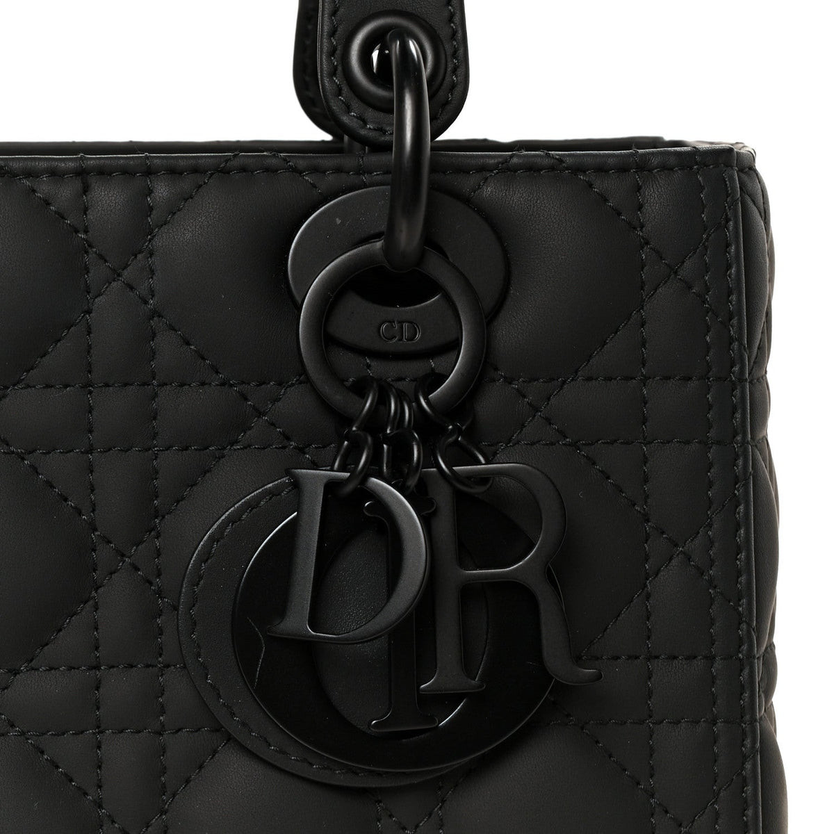 Ultra Matte Calfskin Cannage Medium Lady Dior Black AT My store