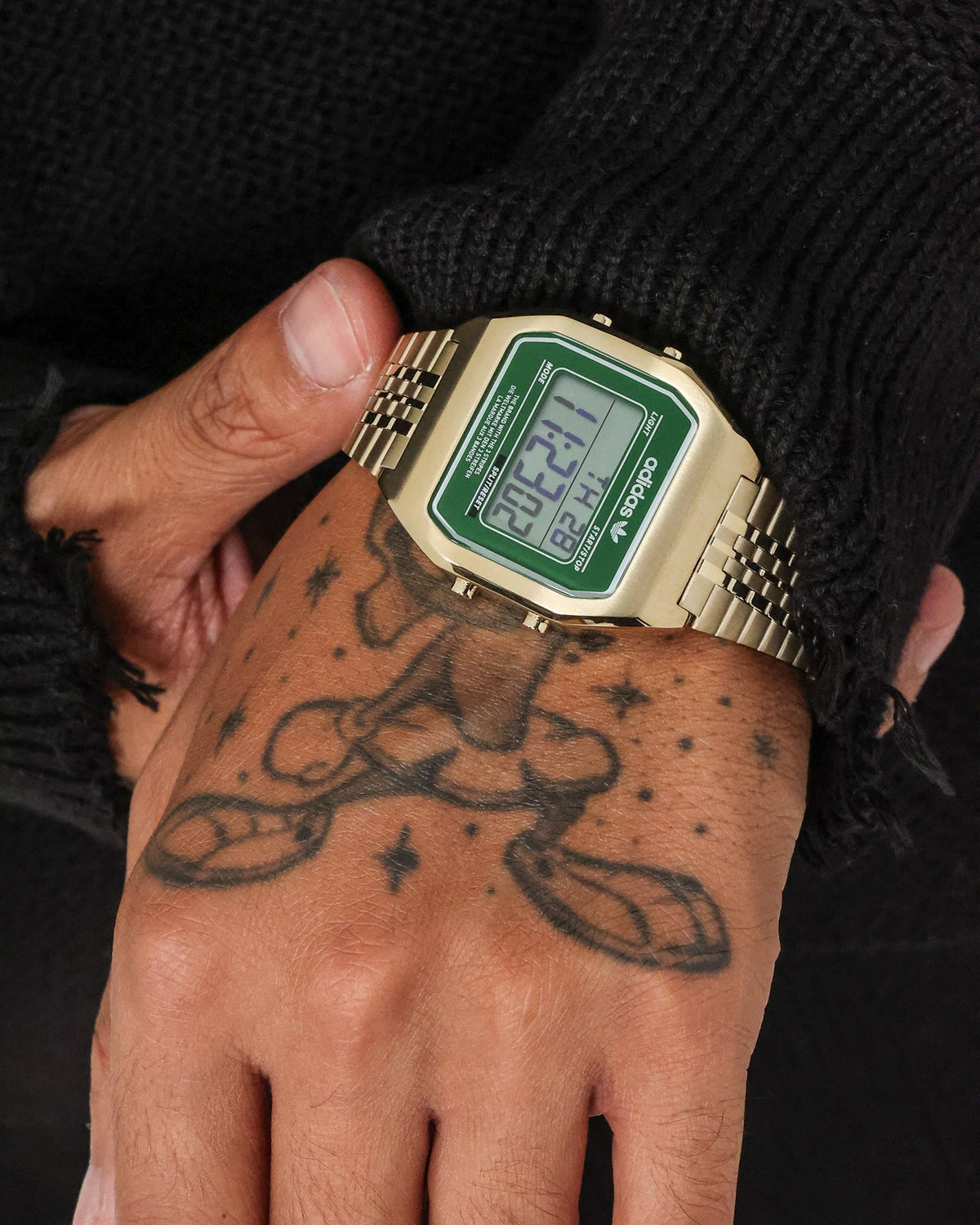 Best-Selling Adidas Digital Two 36MM Gold/Green