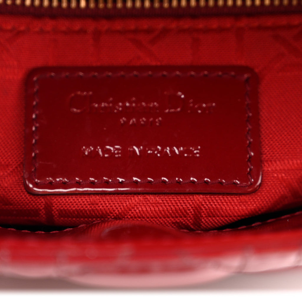 Patent Cannage Mini Lady Dior Red AT My store