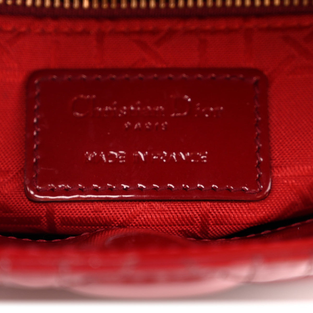 Patent Cannage Mini Lady Dior Red AT My store