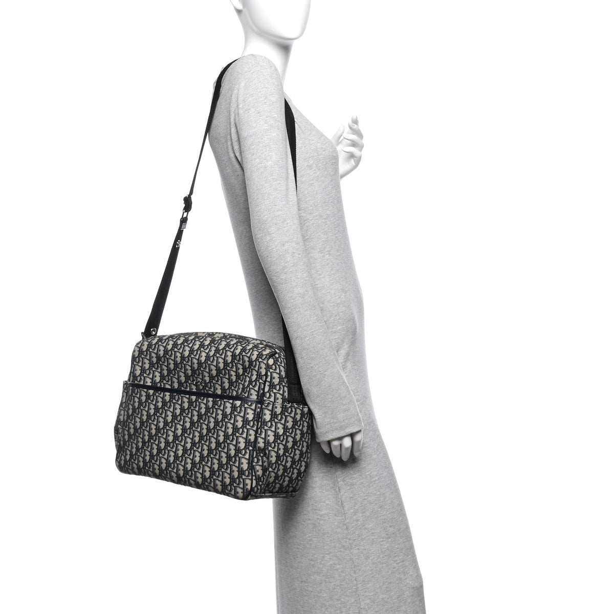Oblique Baby Changing Bag Beige Black AT My store