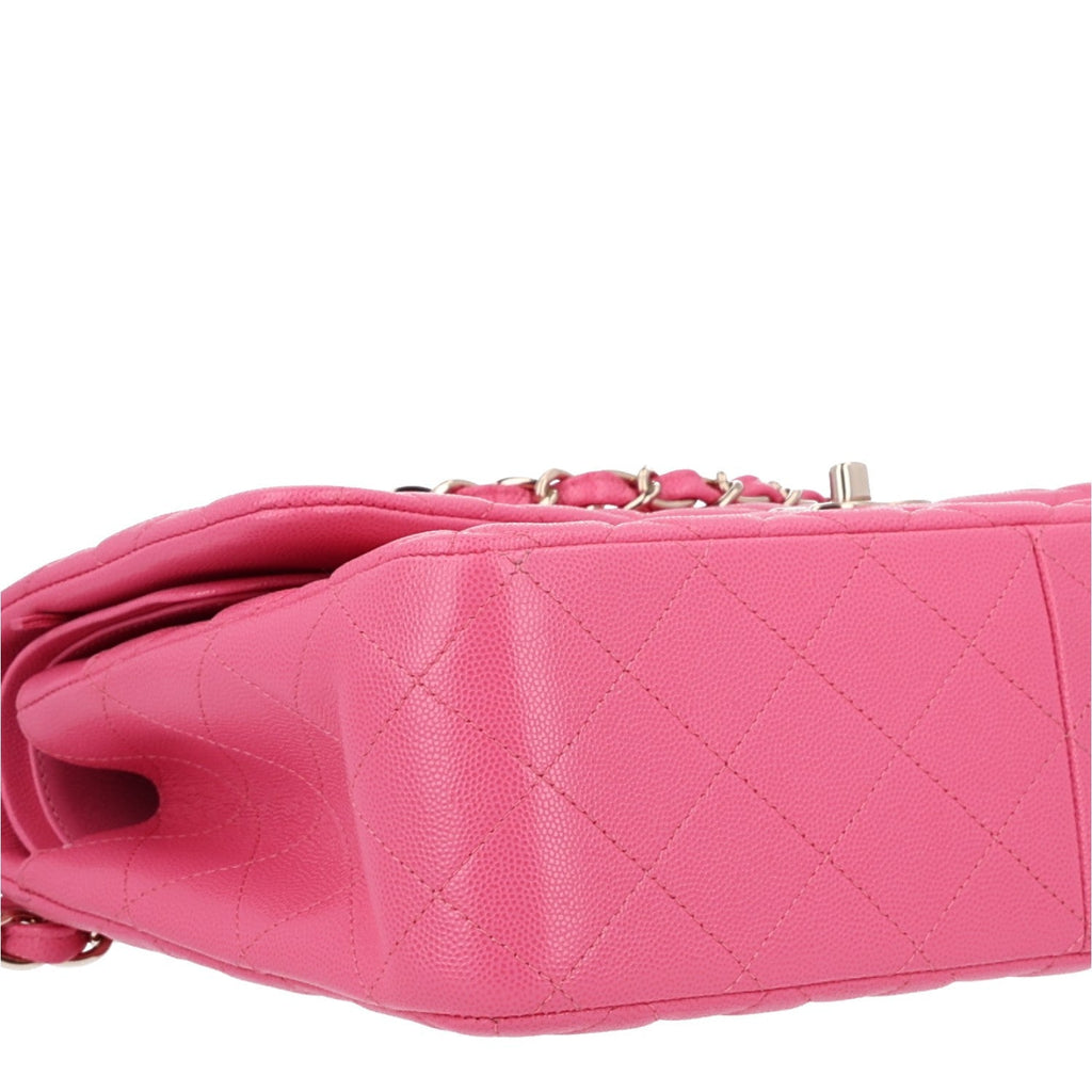 Caviar Quilted Jumbo Double Flap Pink At My store