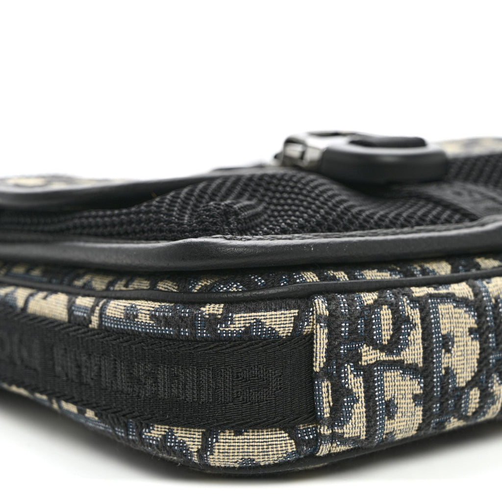 Oblique Jacquard Dior 8 Pouch With Strap Blue Black AT My store