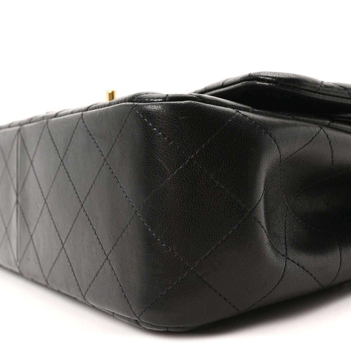 Lambskin Quilted Jumbo Double Flap Black At My store