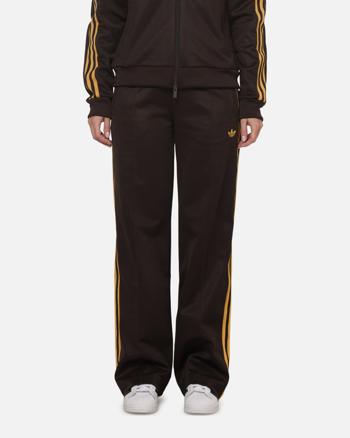 Best-Selling Adidas Women's Classic Track Pants Brown/Yellow