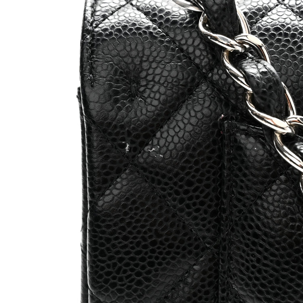 Caviar Quilted Jumbo Double Flap Black At My store