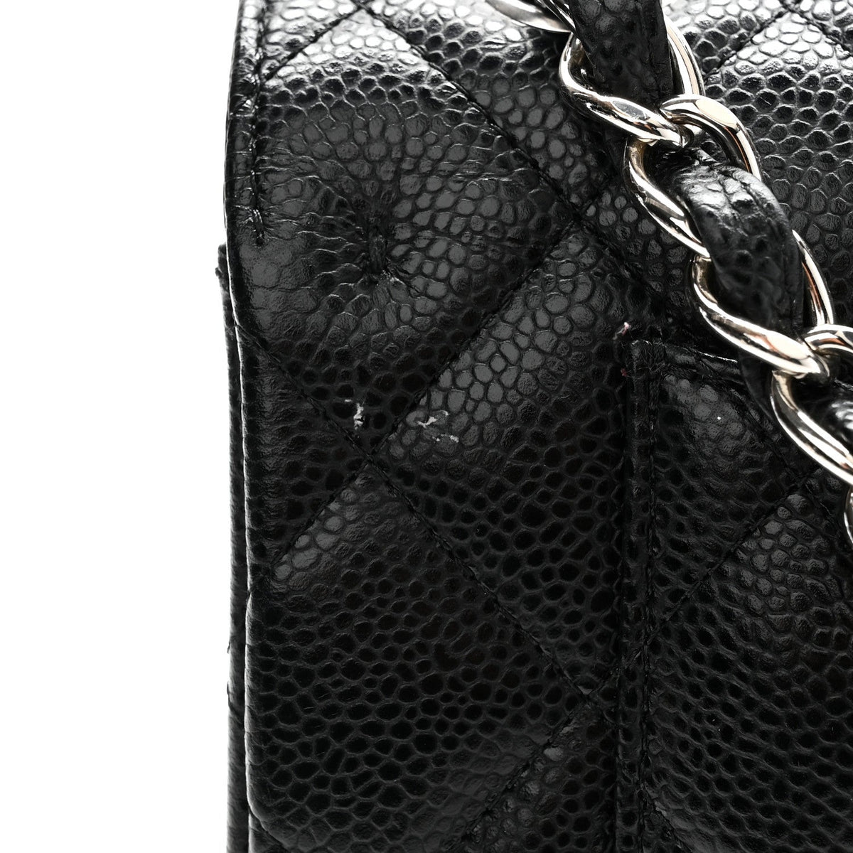 Caviar Quilted Jumbo Double Flap Black At My store