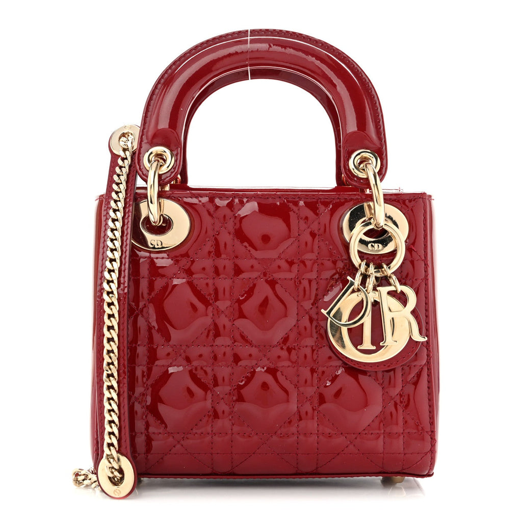Patent Cannage Mini Lady Dior Red AT My store
