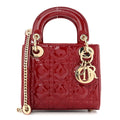 Patent Cannage Mini Lady Dior Red AT My store