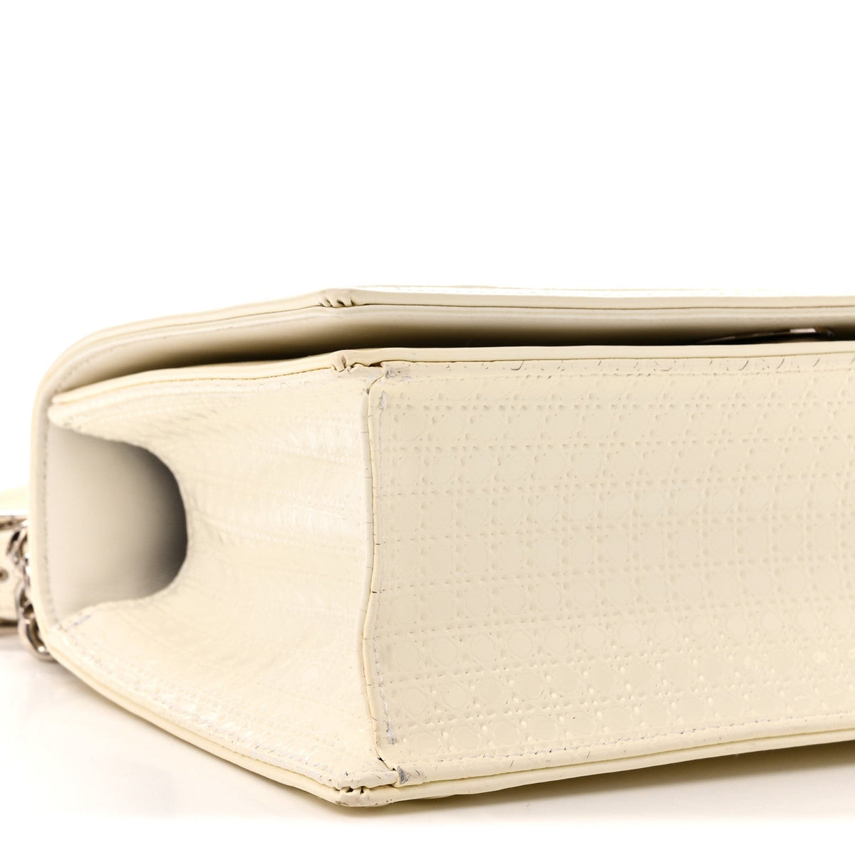 Patent Micro-Cannage Small Diorama Flap Bag White AT My store