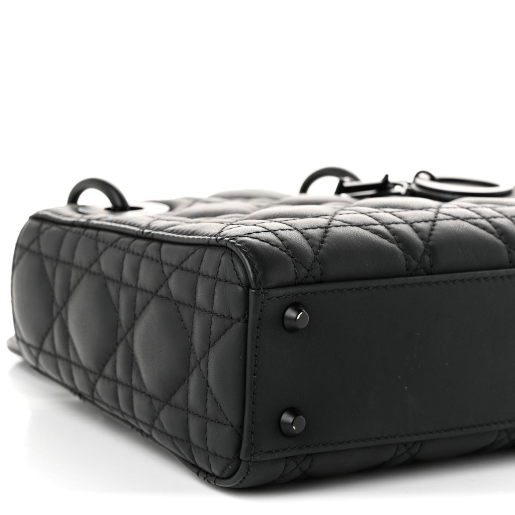 Ultra Matte Calfskin Cannage Mini Lady Dior Black AT My store