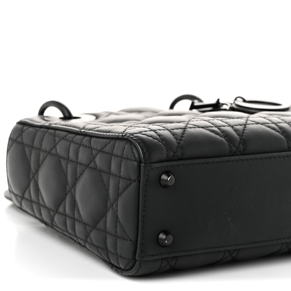 Ultra Matte Calfskin Cannage Mini Lady Dior Black AT My store