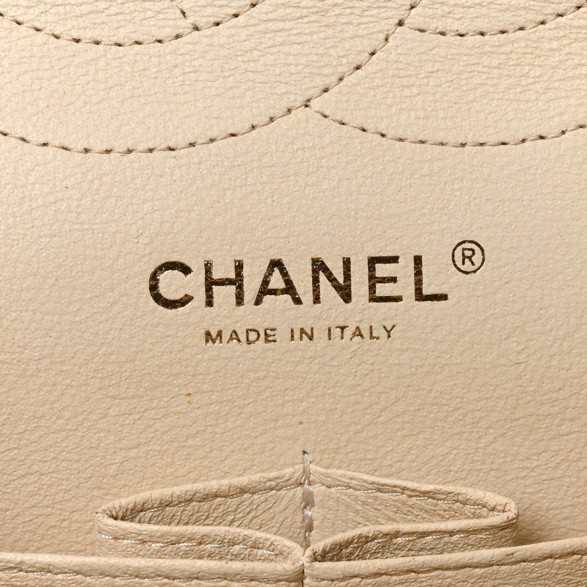 Caviar Quilted Jumbo Double Flap Beige Clair At My store