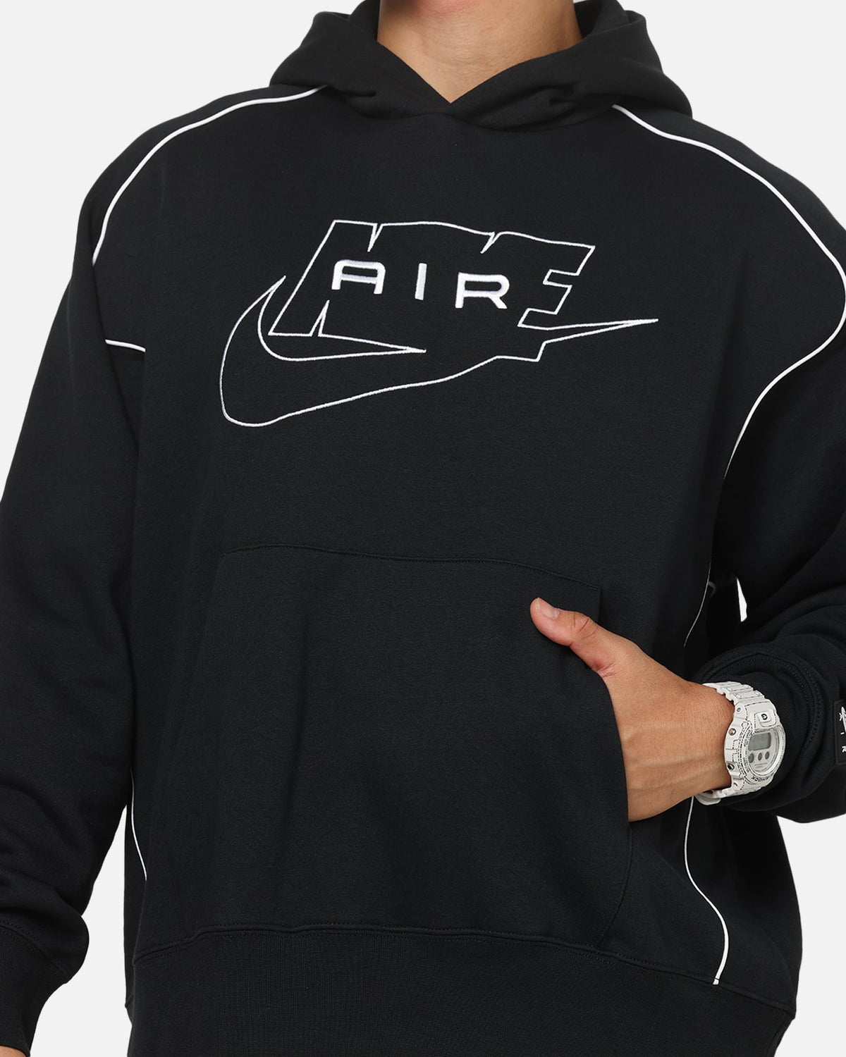 Top Seller Nike Air Fleece Pullover Hoodie Black/White
