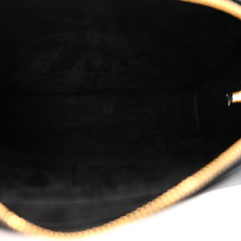 Grained Calfskin Caro Double Pouch Black AT My store